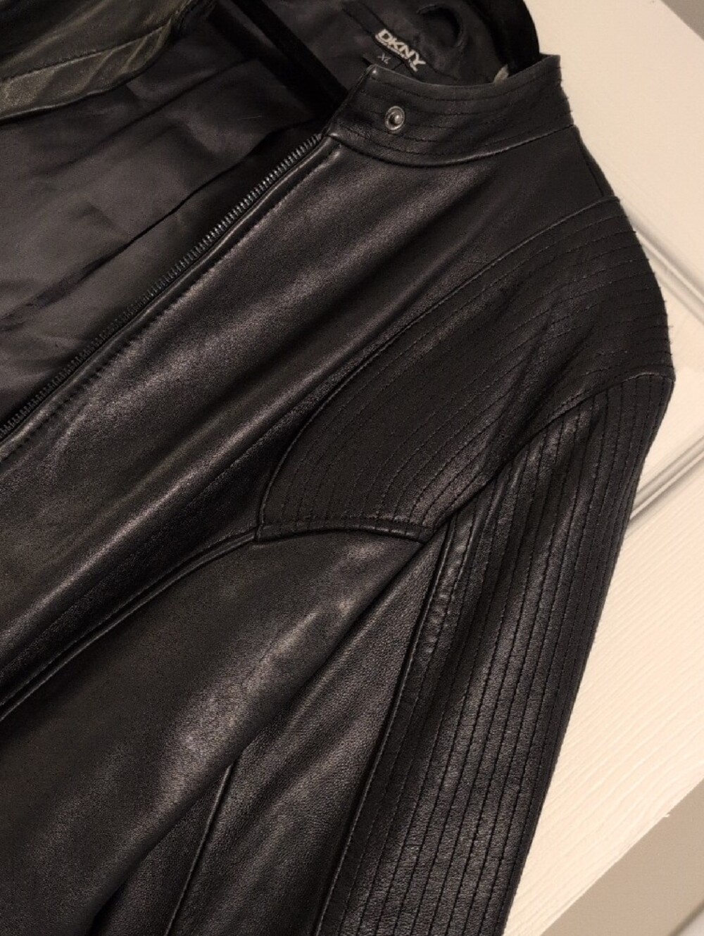 DKNY Black Satin-Lined Jacket with Branded Neck Label - Picture 5 of 9